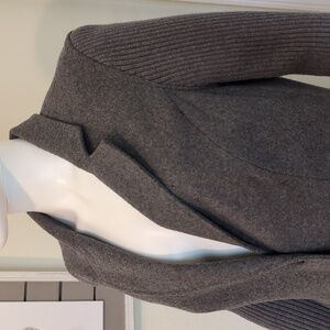CAbi Gray Knit-Sleeve Blazer